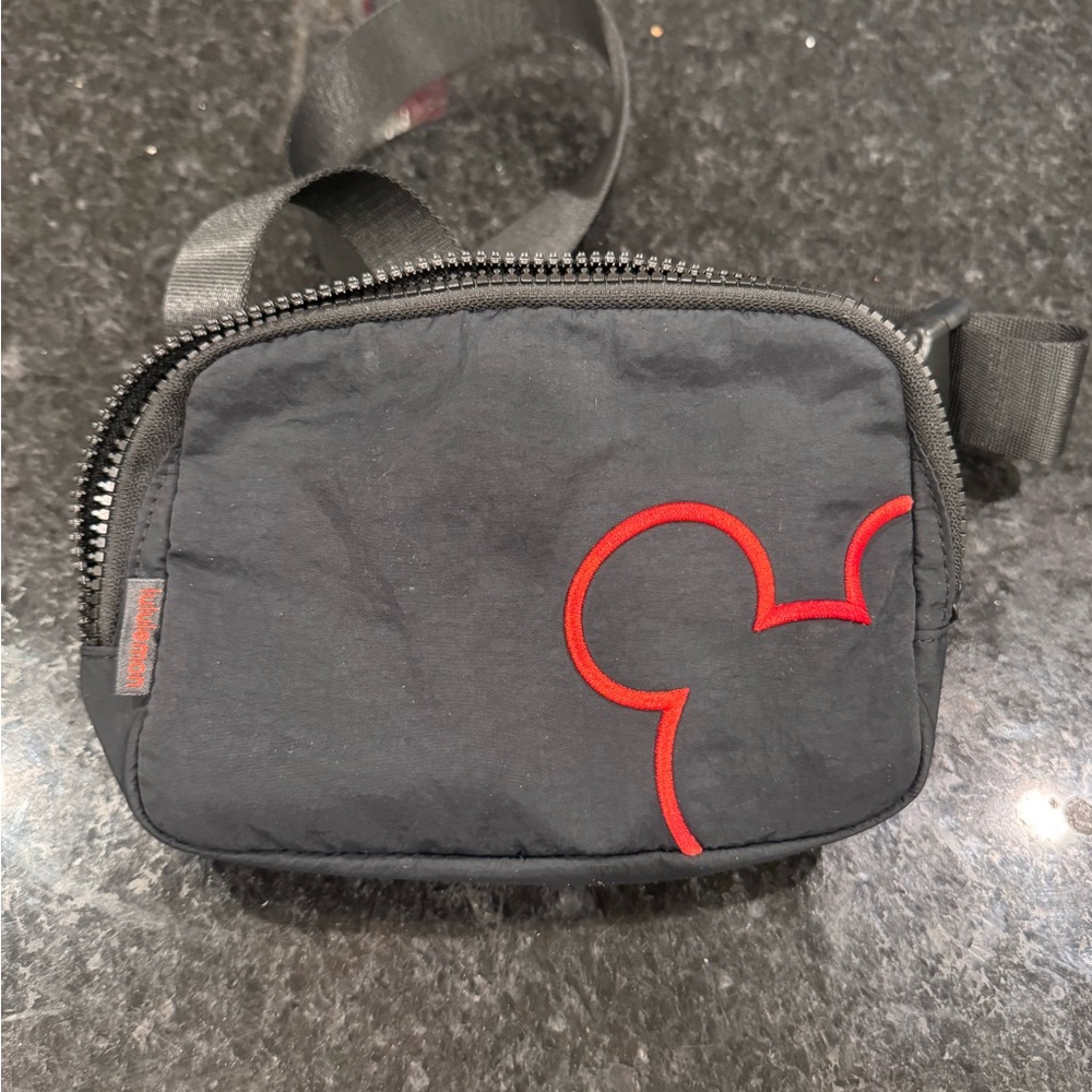 lululemon athletica Black Crossbody Bag with Red Accent